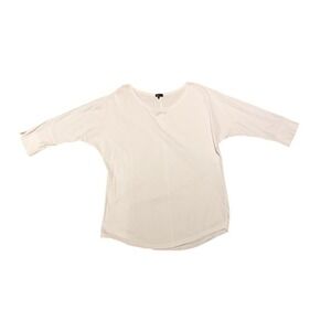 6 by Six White Cotton Long Sleeve Top – Size L